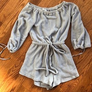 MURA Boutique Off the Shoulder Knit Romper